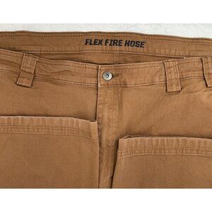 Duluth Trading Men's Flex Fire Hose Cargo Pants Brown 48x28 Cotton Blend Durable